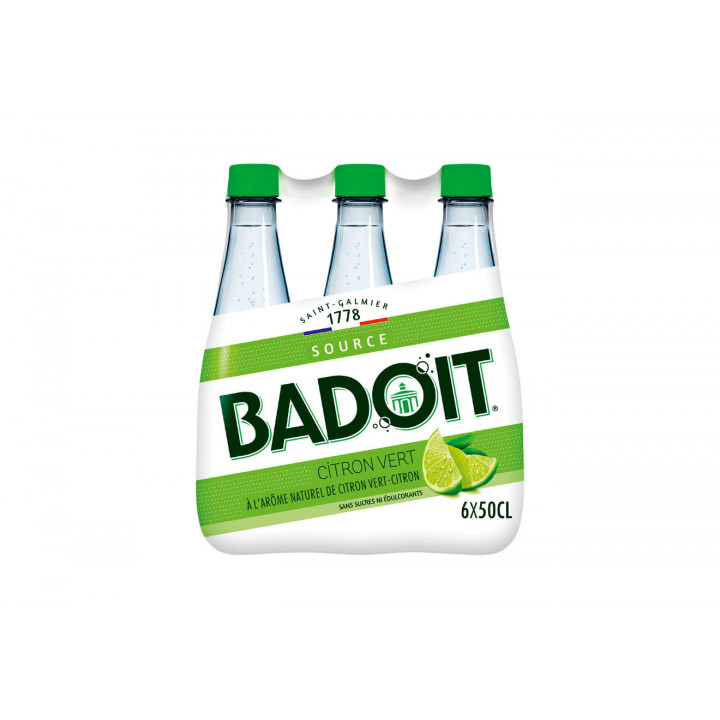 Eau gazeuse Badoit citron vert bouteille 50 cl – Carton de  30